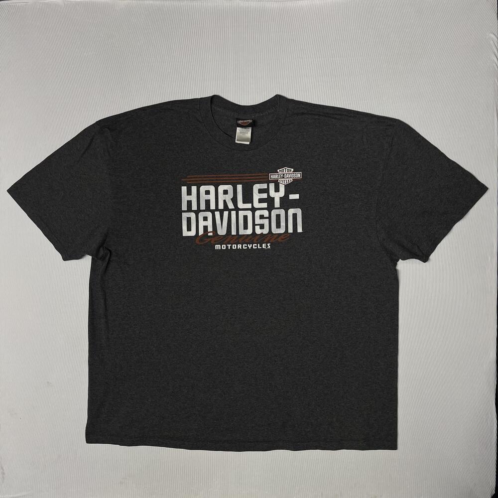 Harley-Davidson Shirt Mens 4XL Gray Bud's Evansville IN Graphic Tee Motorcycle
